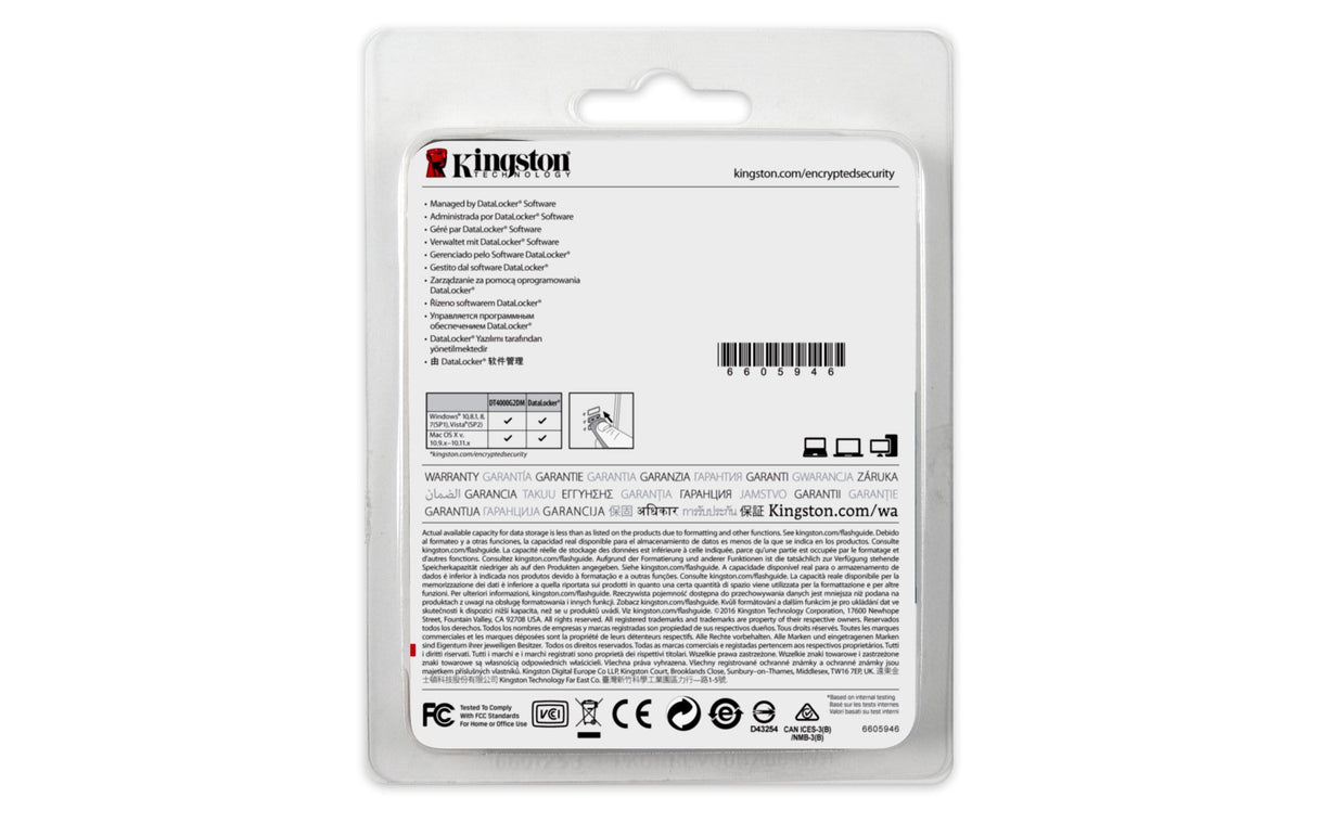Kingston DataTraveler 4000G2 with Management 4GB USB 3.2 Gen 1 Type-A Black USB Flash Drive DT4000G2DM/4GB