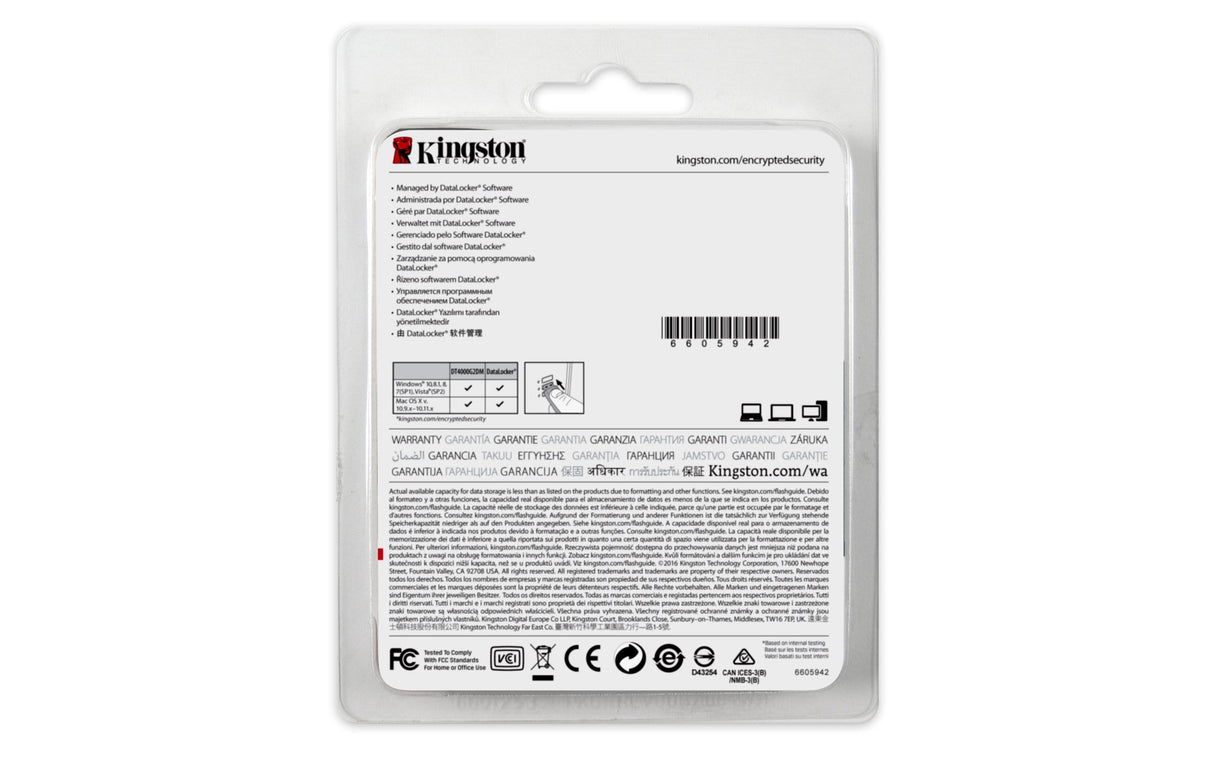 Kingston DataTraveler 4000G2 with Management 64GB USB 3.2 Gen 1 Type-A Black USB Flash Drive DT4000G2DM/64GB