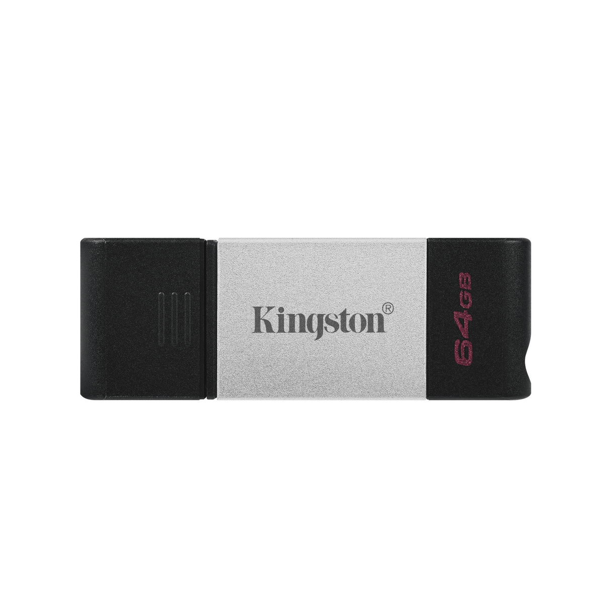 Kingston DataTraveler 80 64GB USB 3.2 Gen 1 Type-C Black and Silver USB Flash Drive DT80/64GB