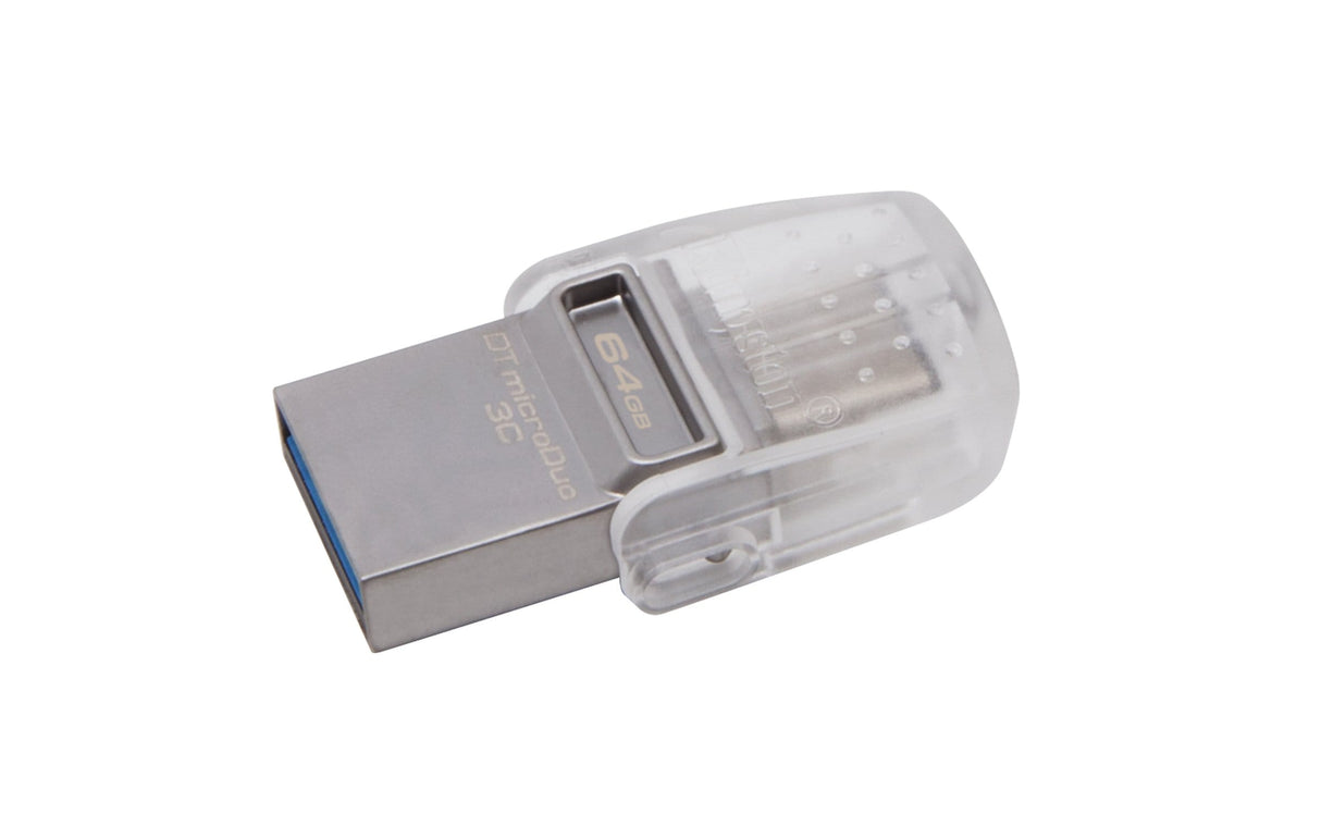Kingston DataTraveler MicroDuo 3C 64GB USB 3.2 Gen 1 Type-A / Type-C Black USB Flash Drive DTDUO3C/64GB