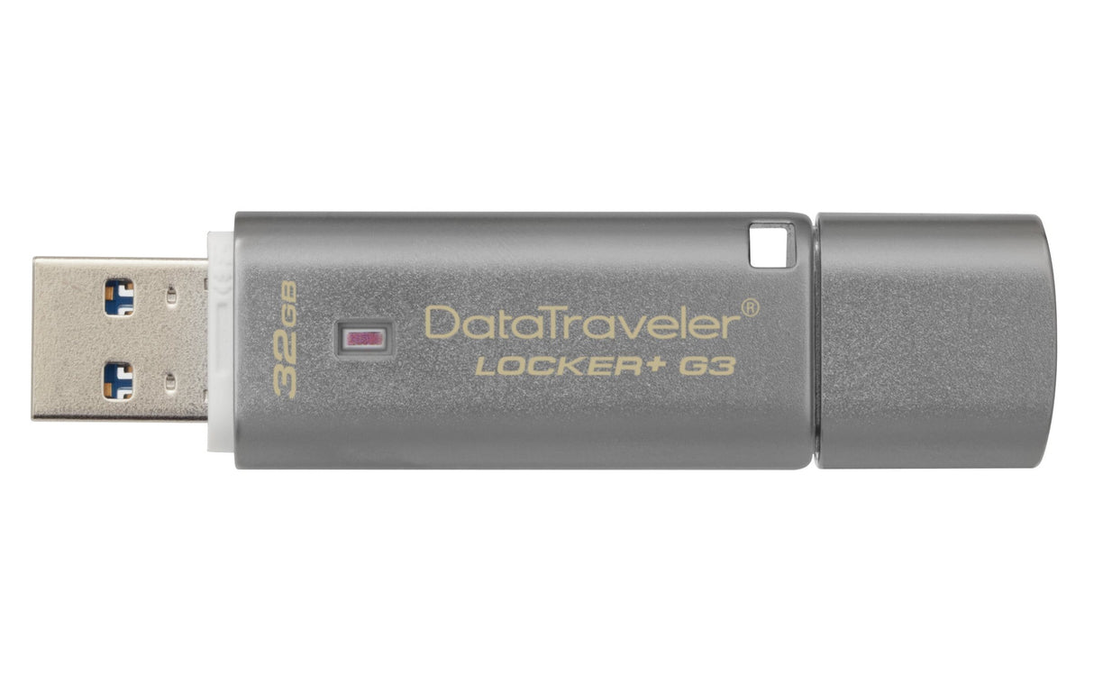 Kingston DataTraveler Locker+ G3 32GB USB 3.2 Gen 1 Type-A Silver USB Flash Drive DTLPG3/32GB