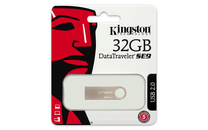 Kingston DataTraveler SE9 32GB USB 2.0 Type-A Beige USB Flash Drive DTSE9H/32GB