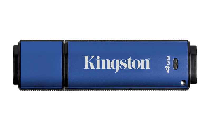 Kingston DataTraveler Vault Privacy 3.0 4GB USB 3.2 Gen 1 Type-A Blue USB Flash Drive DTVP30/4GB