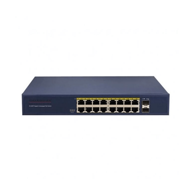 Duxbury 16port Gigabit PoE+ Unmanaged Switch with 2port SFP DUX1016G