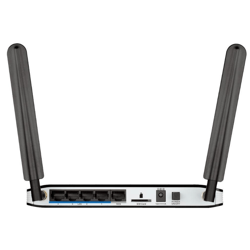 D-Link DWR-921 Wi-Fi 4 Wireless Router - Fast Ethernet 3G 4G Black and White