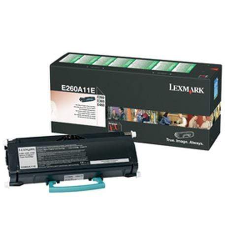 Lexmark E260A11E Black Toner Cartridge 3,500 Pages Original Single-pack