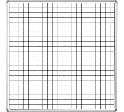 Parrot Educational Board Magnetic Whiteboard 1220x1220mm White Squares Side Panels Option A ED1252