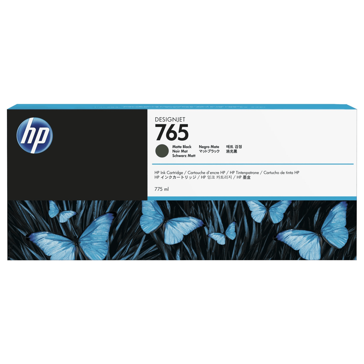 HP 765 775-ml Designjet Matte Black High Yield Ink Cartridge Original F9J53A Single-pack