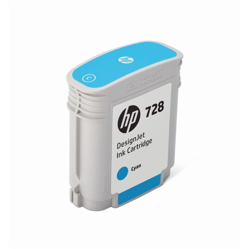 HP 728 40-ml DesignJet Cyan Printer Ink Cartridge Original F9J63A Single-pack
