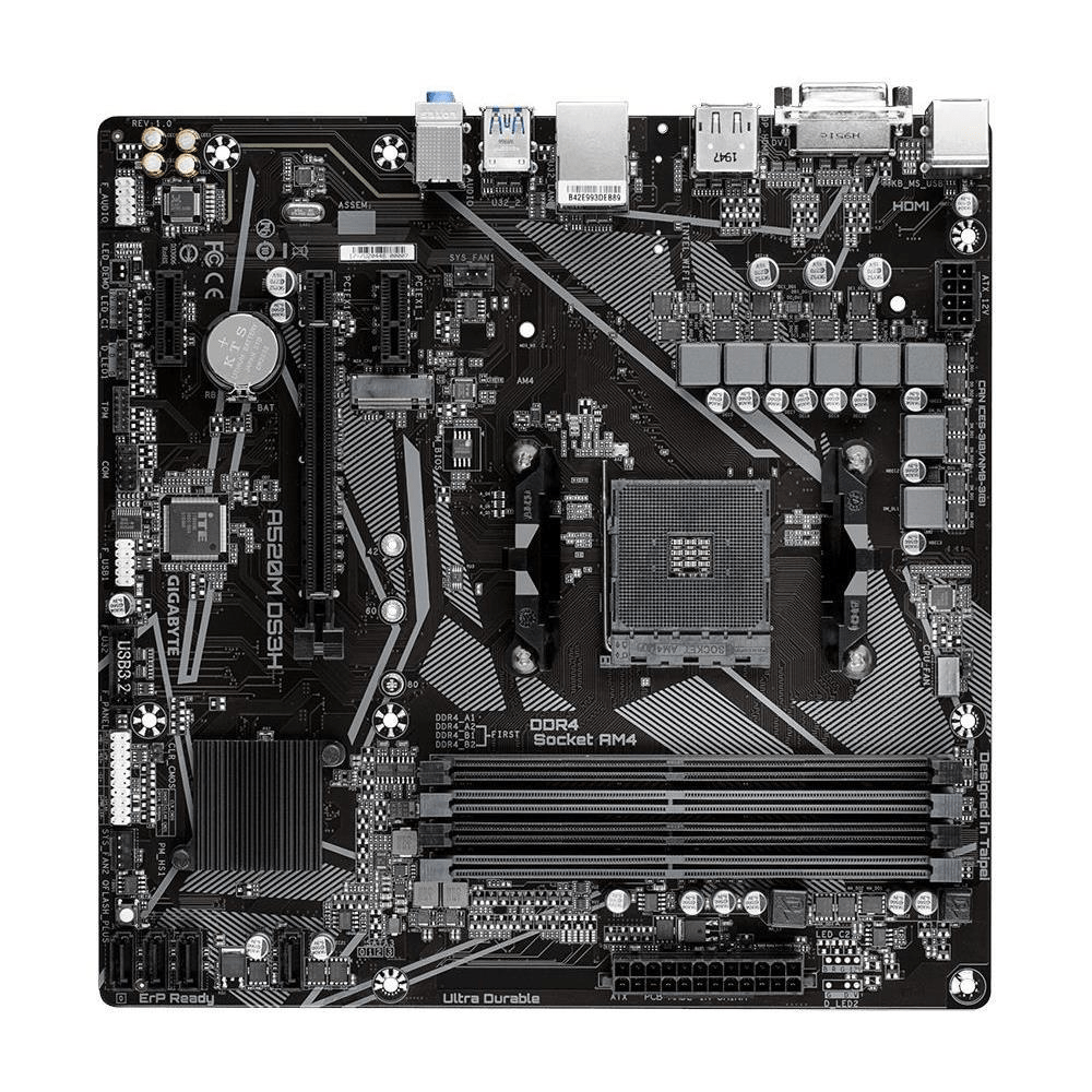 GIGABYTE A520M DS3H AMD Socket AM4 Micro ATX Motherboard GA-A520M-DS3H