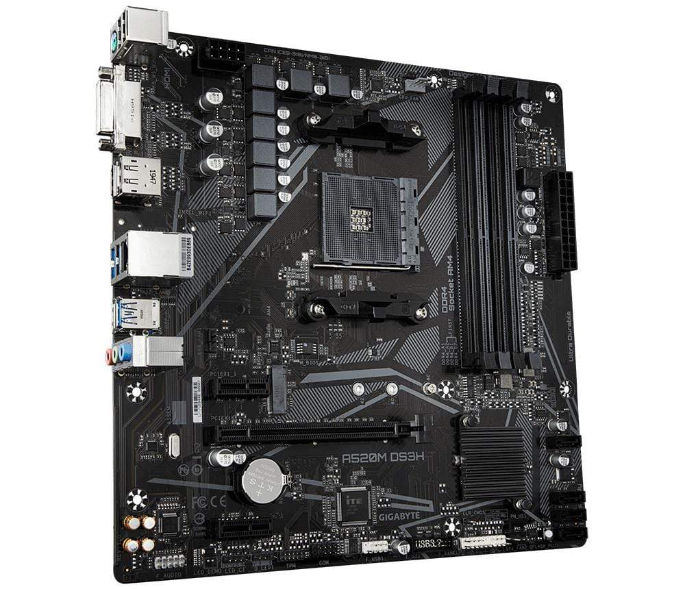 GIGABYTE A520M DS3H AMD Socket AM4 Micro ATX Motherboard GA-A520M-DS3H