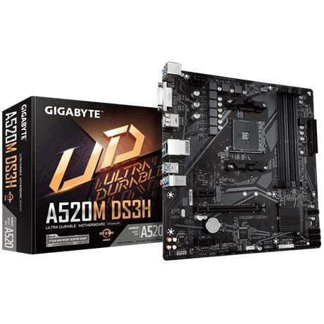 GIGABYTE A520M DS3H AMD Socket AM4 Micro ATX Motherboard GA-A520M-DS3H