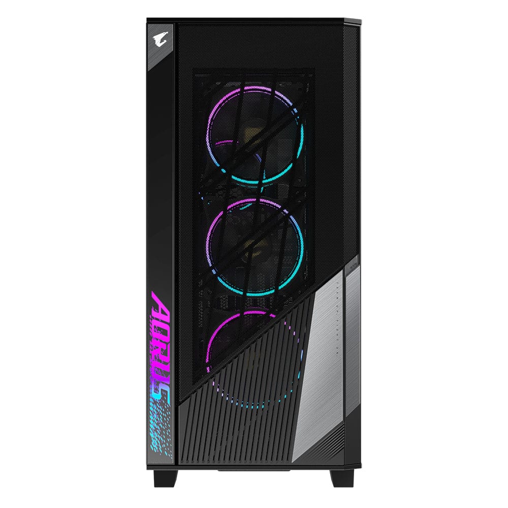 Gigabyte Aorus C500 Glass Mid Tower Gaming PC Case Black GB-AC500G