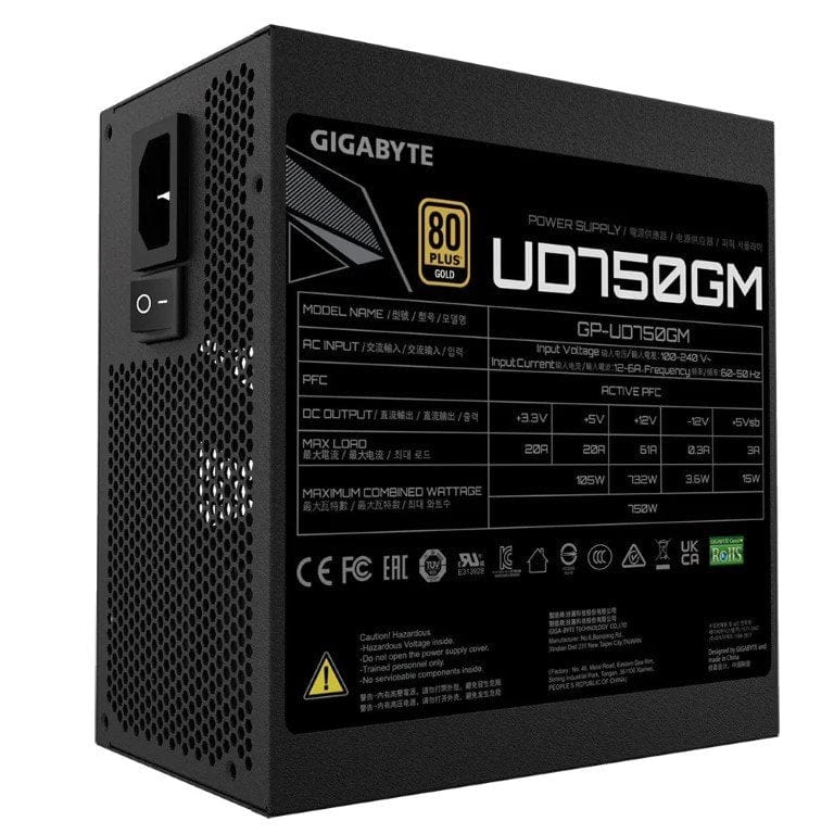 Gigabyte UD750GM 80 PLUS Gold 750W Fully Modular 20+4 pin ATX Power Supply GP-UD750GM