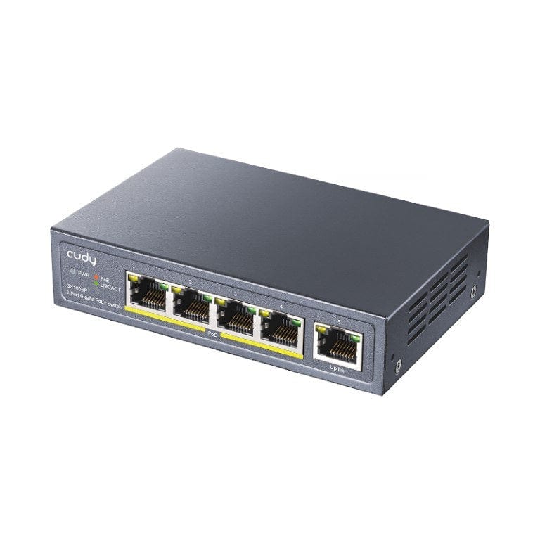 Cudy 5-Port Gigabit PoE Unmanaged Switch GS1005P