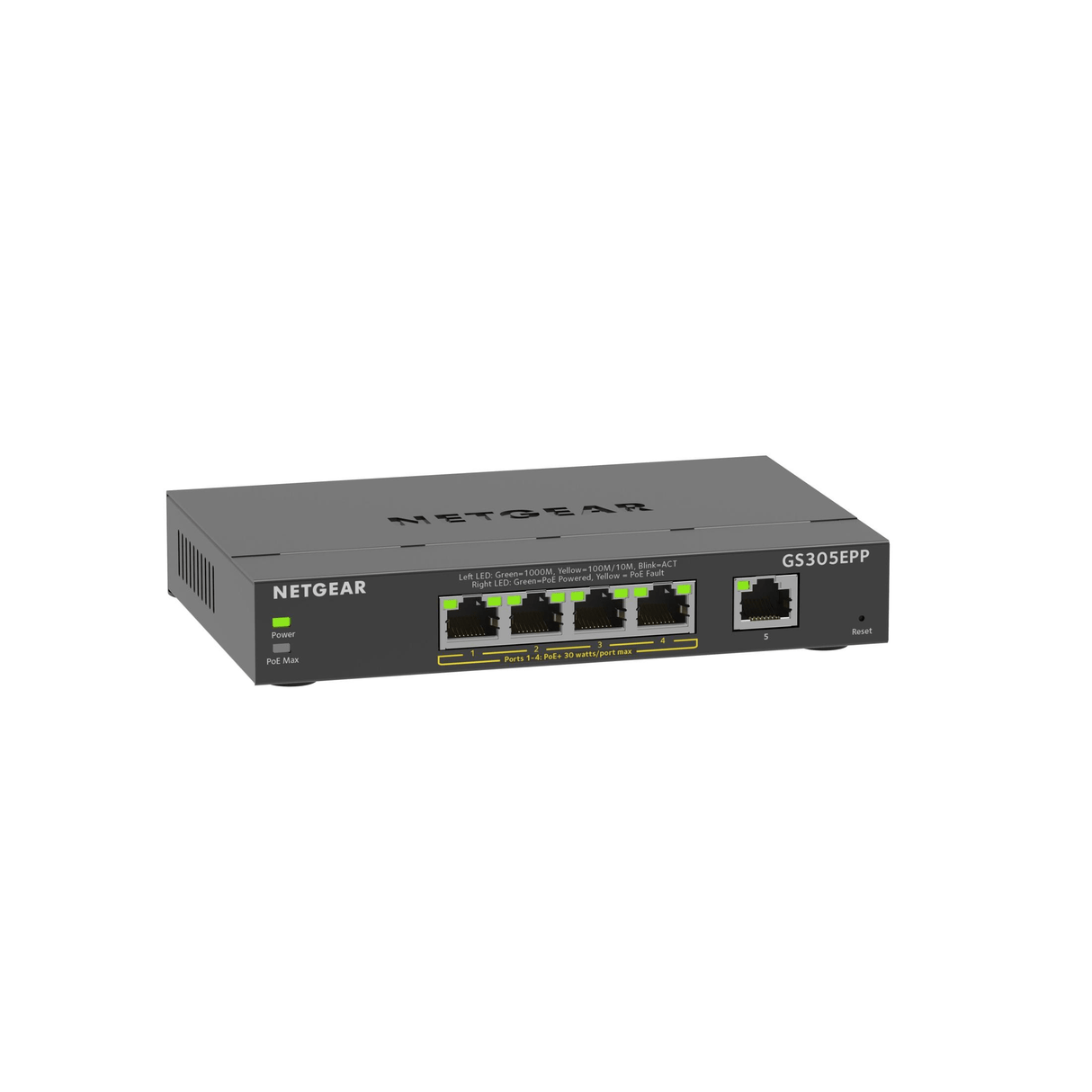 Netgear 7-port Smart Managed Plus Gigabit Ethernet Switch GS305EPP-100PES