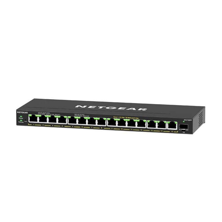 Netgear 16-Port Gigabit Managed Switch with 1x SFP port GS316EPP-100PES