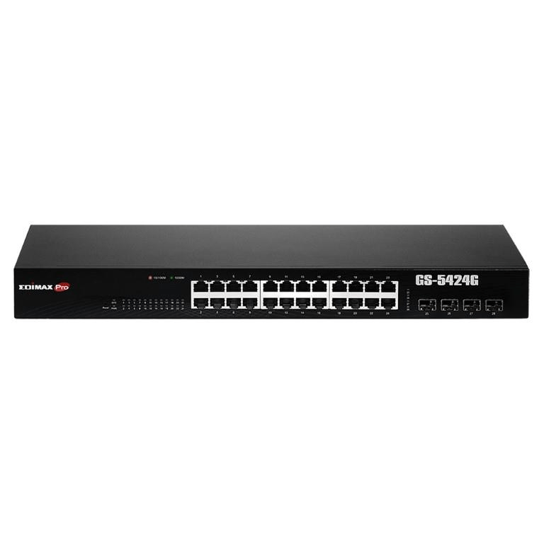 Edimax GS-5424G Long Range 24-port Gigabit Web Smart Switch with 4 SFP Slots GS5424G
