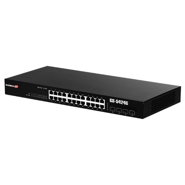Edimax GS-5424G Long Range 24-port Gigabit Web Smart Switch with 4 SFP Slots GS5424G