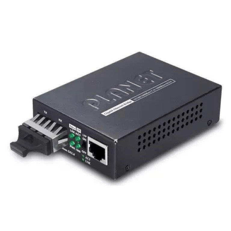 Planet GT-802S 10/100/1000T to 1000LX Gigabit Media Converter - SM, SC, 20km