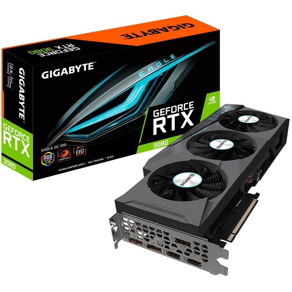 GIGABYTE Nvidia GeForce RTX 3080 GV-N3080EAGLE OC-10GD Graphics Card - RTX3080 10GB GDDR6X
