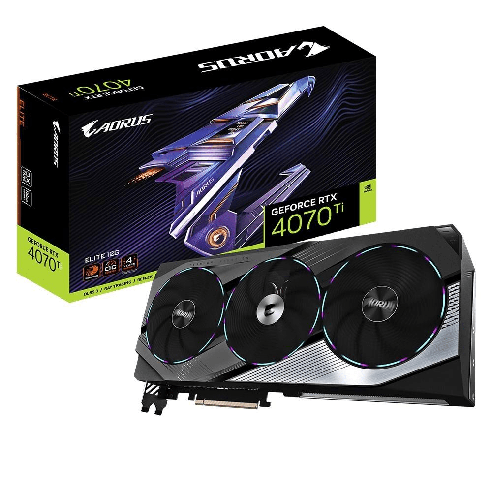 Gigabyte Aorus Nvidia GeForce RTX 4070 Ti Elite 12G 12GB GDDR6X Graphics Card GV-N407TAORUS E-12GD