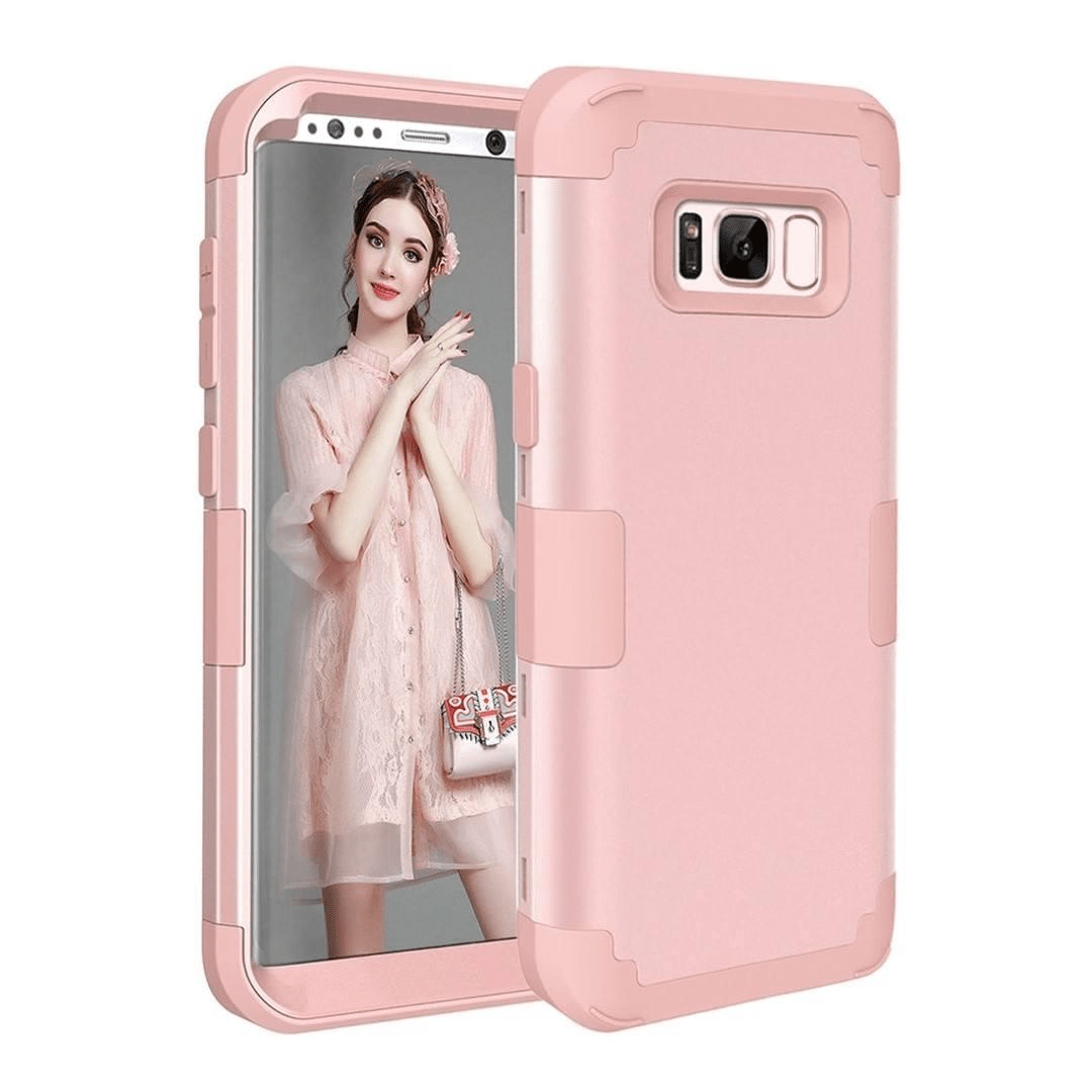 Tuff-Luv Tough 3 in 1 Armour Guard Case for Samsung Galaxy S8 +/Plus Rose Gold H11_94