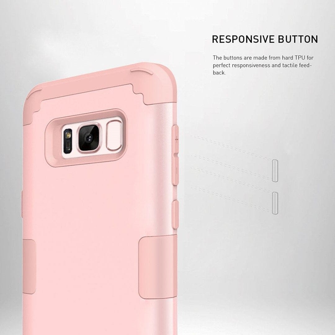 Tuff-Luv Tough 3 in 1 Armour Guard Case for Samsung Galaxy S8 +/Plus Rose Gold H11_94