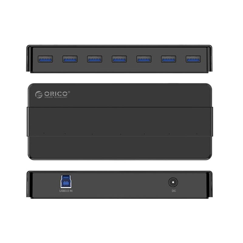 Orico 7-port Additional Power USB 3.0 Hub H7928-U3-V1-EU-BK-BP