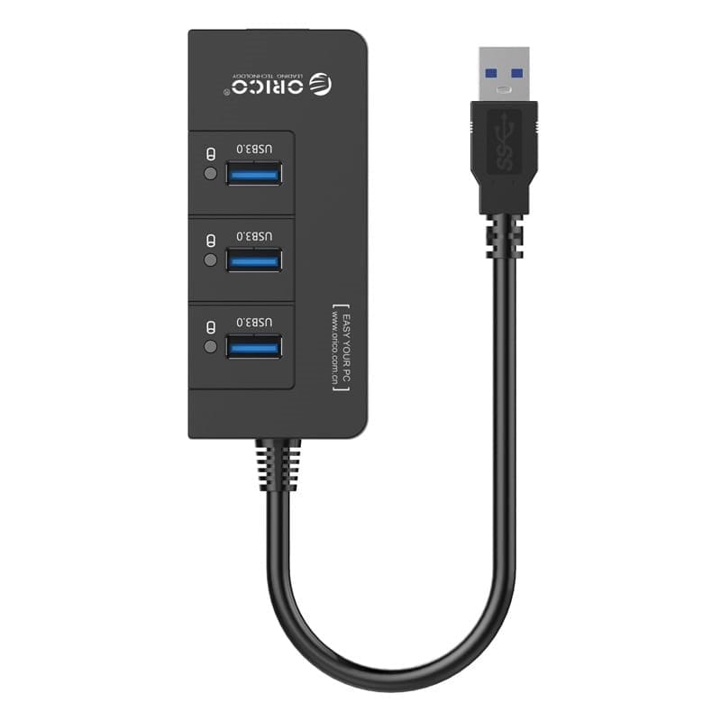 Orico 3-port USB 3.0 Hub With Gigabit Ethernet Adapter HR01-U3-V1-BK