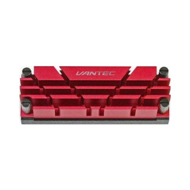 Vantec ICEBERQ M.2 2280 NVMe Heat Sink With Thermal Pad Red HS-NVME150-RD