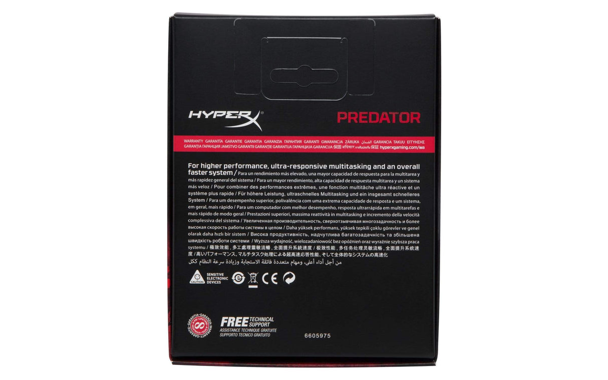 HyperX Predator HX436C17PB4K2/16 Memory Module 16GB 2 x 8GB DDR4 3600MHz