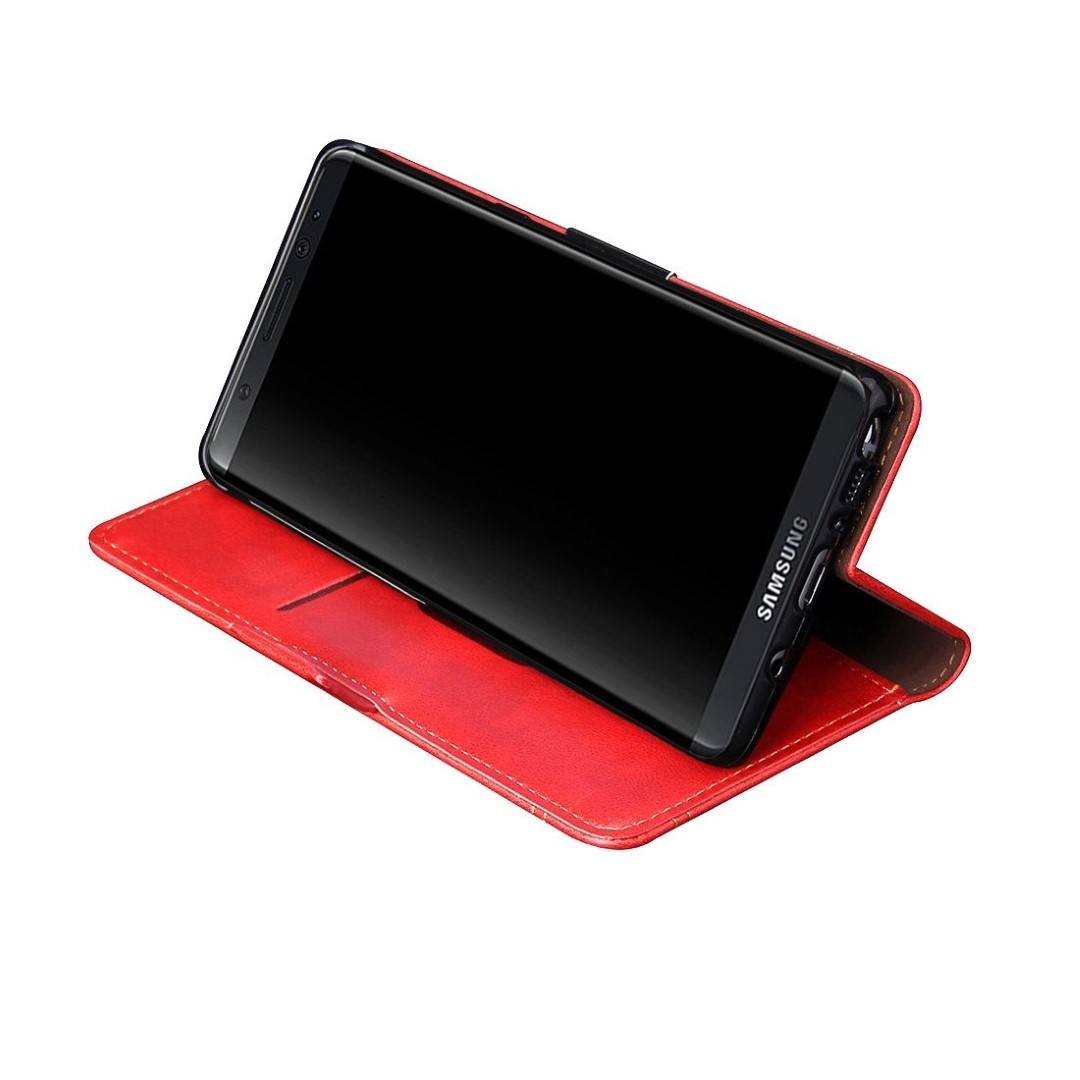 Tuff-Luv Faux Leather Book style Stand Case Cover for Samsung Galaxy Note 8 Red I14_37