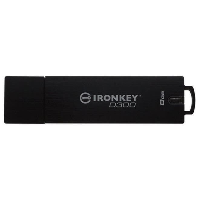 Kingston D300S 8GB USB 3.2 Gen 1 Type-A Black USB Flash Drive IKD300S/8GB