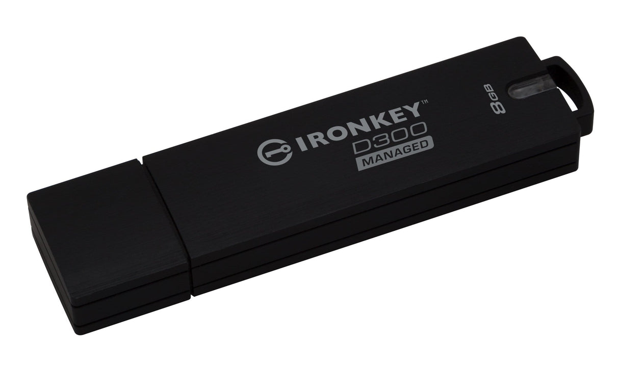 Kingston IronKey D300 8GB USB 3.2 Gen 1 Type-A Black USB Flash Drive IKD300SM/8GB