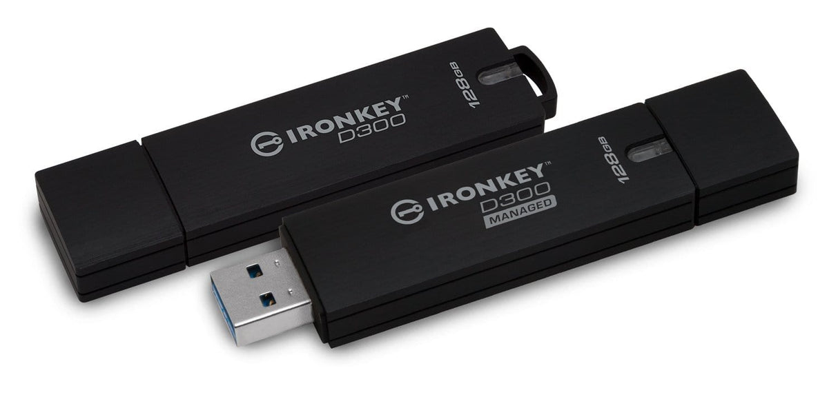 Kingston IronKey D300 8GB USB 3.2 Gen 1 Type-A Black USB Flash Drive IKD300SM/8GB