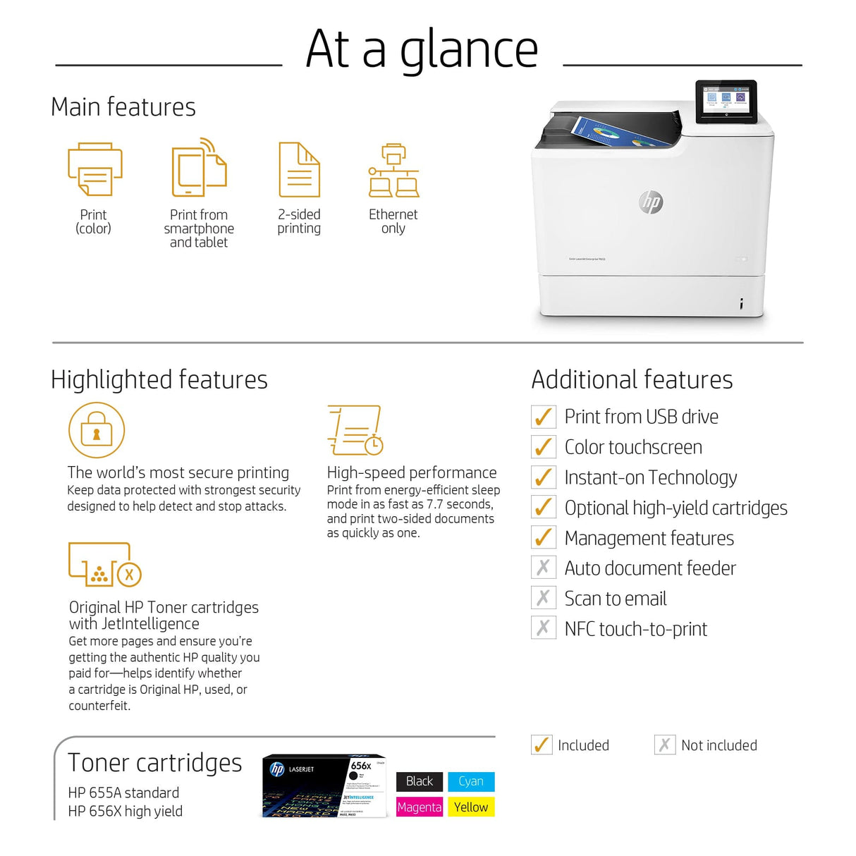HP Color LaserJet Enterprise M653dn Colour 1200 x 1200 DPI A4