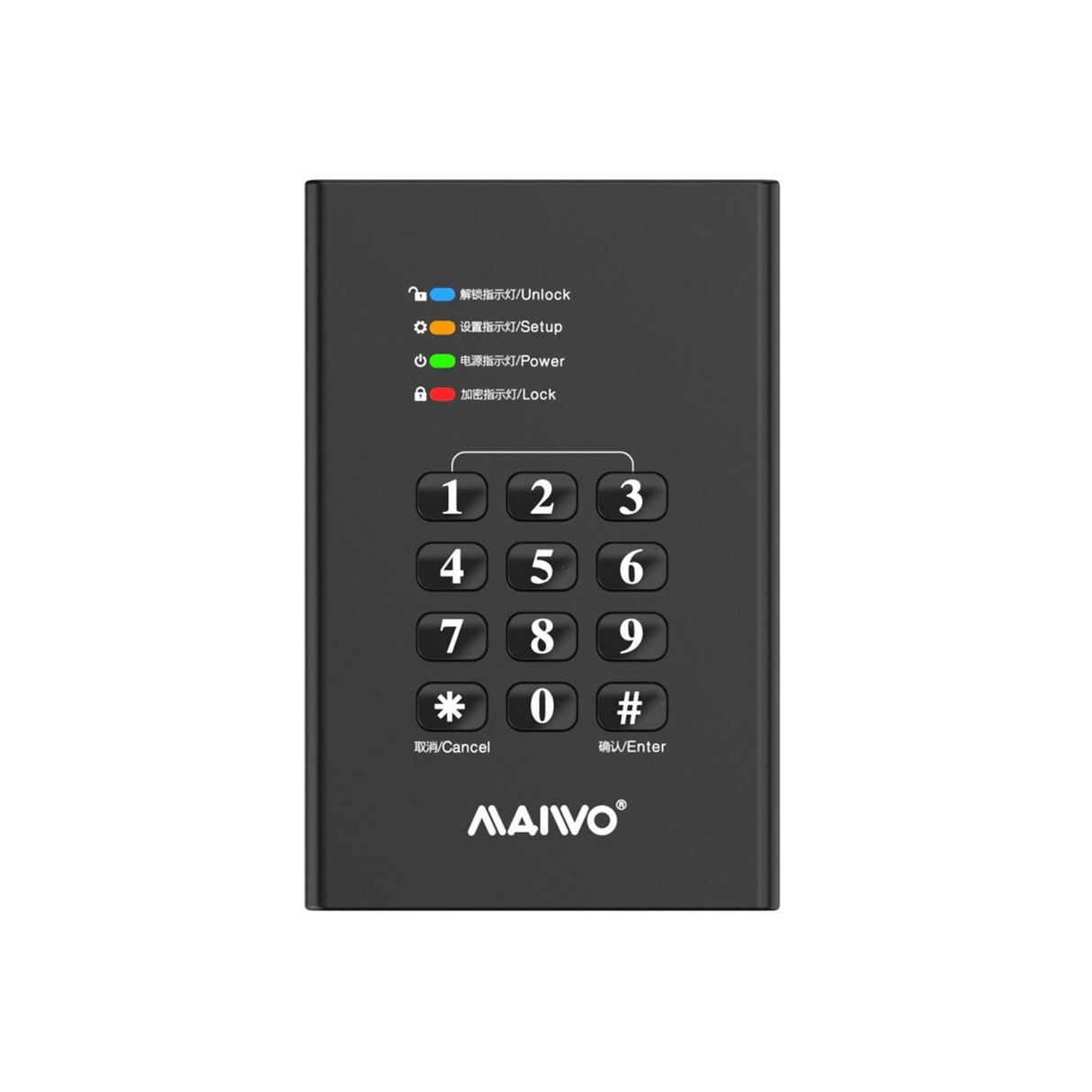 Maiwo 2.5-inch USB 3.0 Keypad Encrypted Enclosure K2568KPA