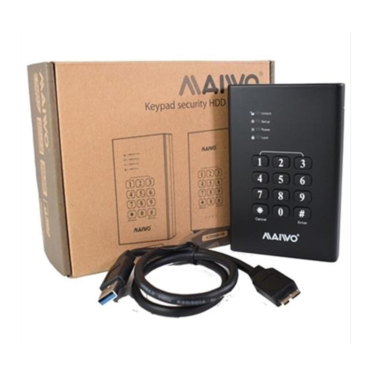 Maiwo 2.5-inch USB 3.0 Keypad Encrypted Enclosure K2568KPA