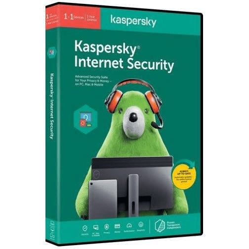 Kaspersky Internet Security Single-License English 1-year 1+1-device KL19399XBFS