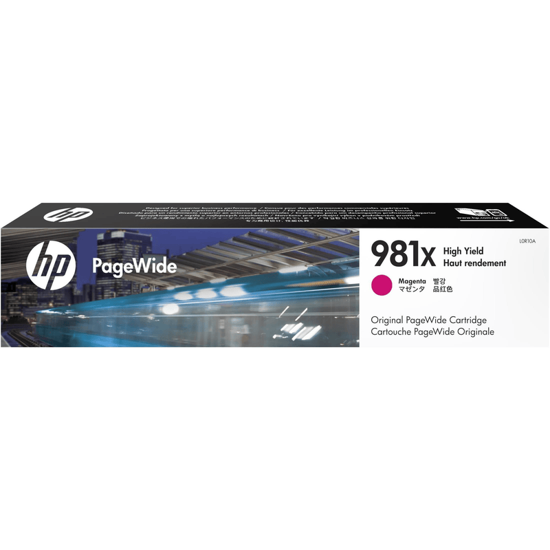 HP 981X PageWide Magenta High Yield Printer Ink Cartridge Original L0R10A Single-pack
