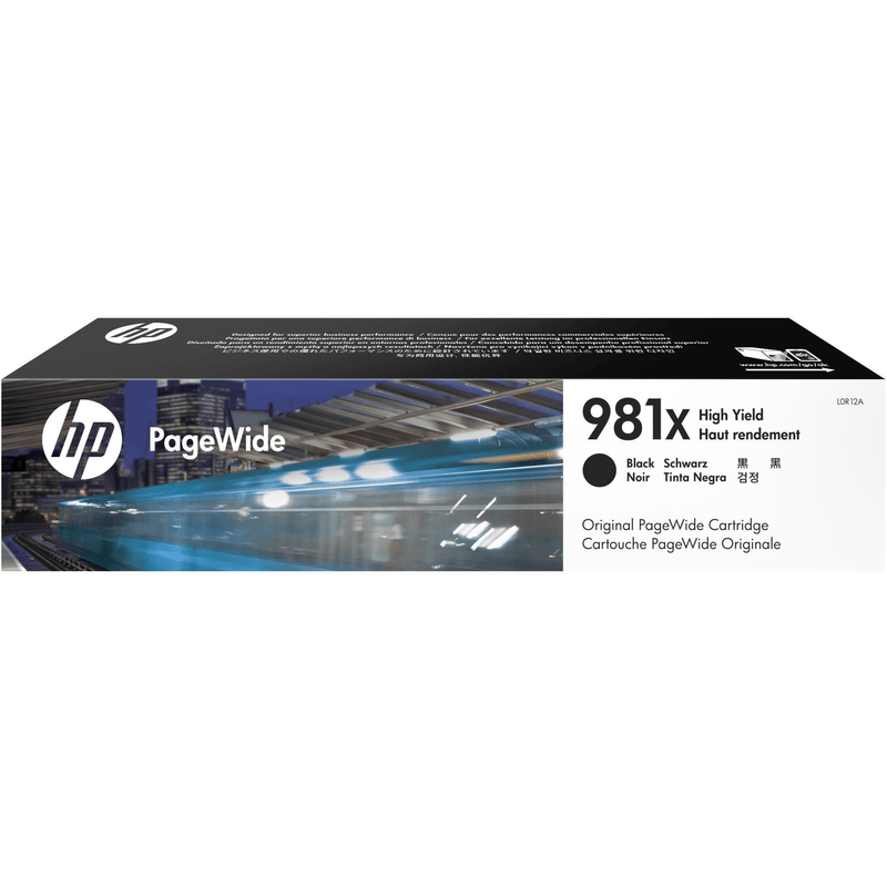 HP 981X PageWide Black High Yield Printer Ink Cartridge Original L0R12A Single-pack