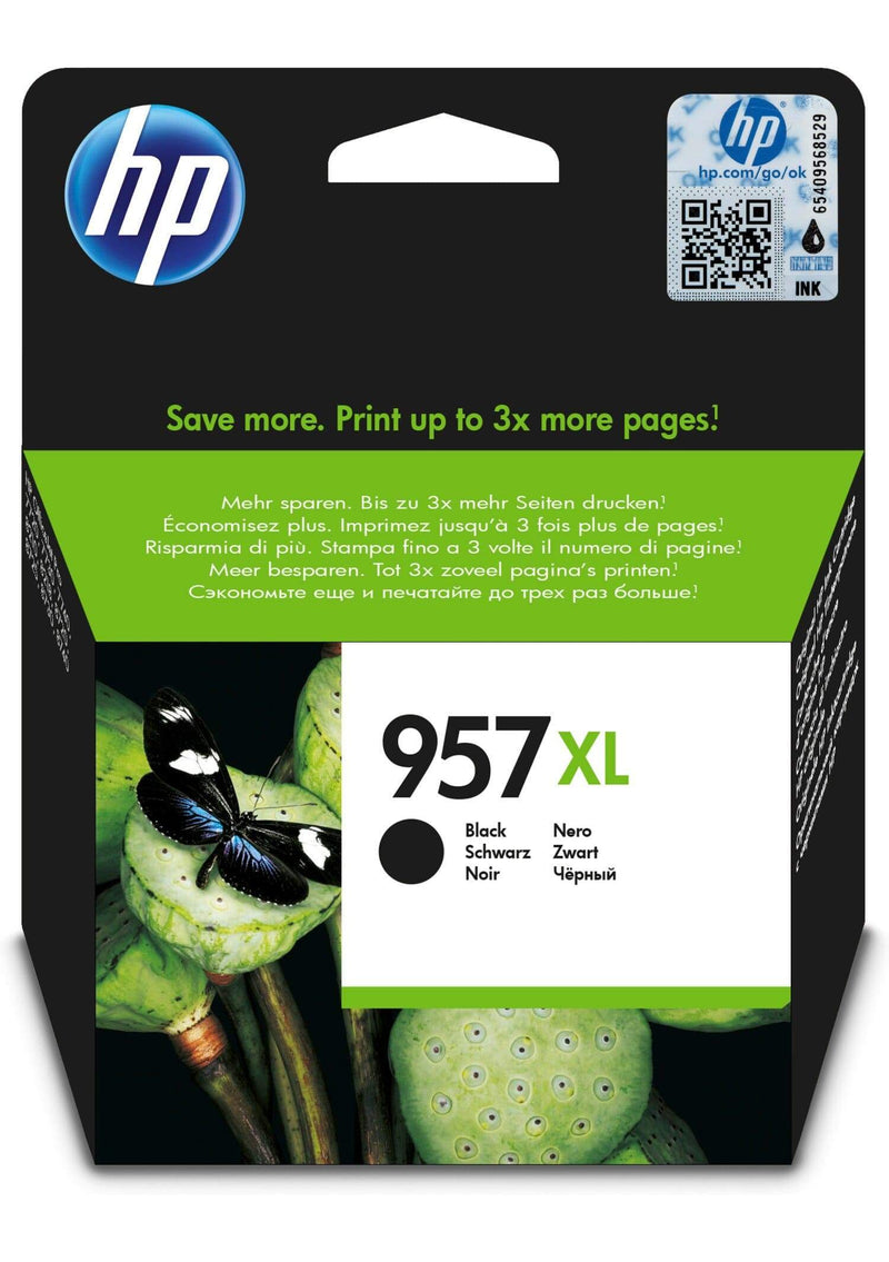 HP 957XL Black High Yield Printer Ink Cartridge Original L0R40AE Single-pack