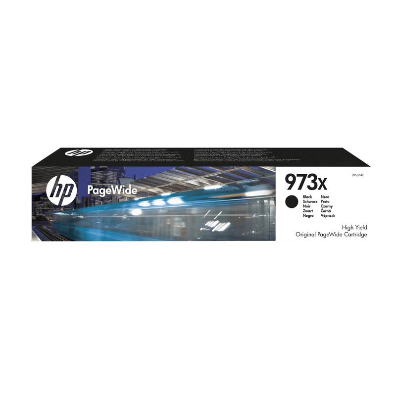 HP 973X PageWide Black High Yield Printer Ink Cartridge Original L0S07AE Single-pack
