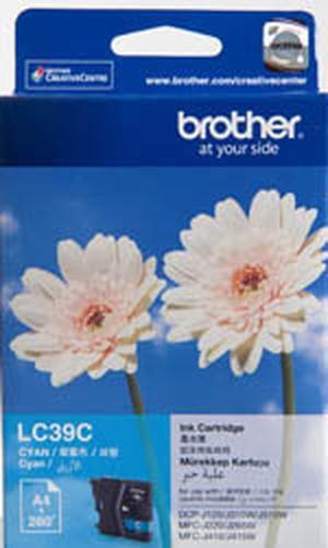 Brother LC-39C Cyan Standard Yield Printer Ink Cartridge Original Single-pack