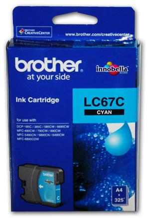 Brother LC-67C Cyan Printer Ink Cartridge Original Single-pack