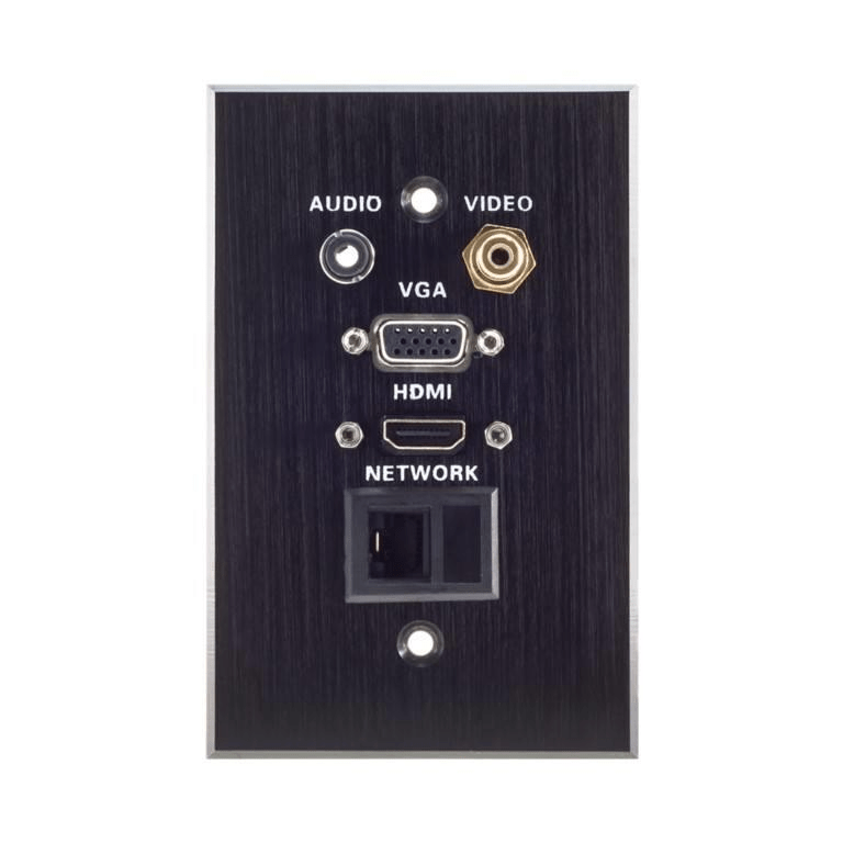 Lucktech Wall Plate 1x VGA, 1x HDMI, 1x Audio Jack, 1x Lan, 1x Video LK-QC-12580