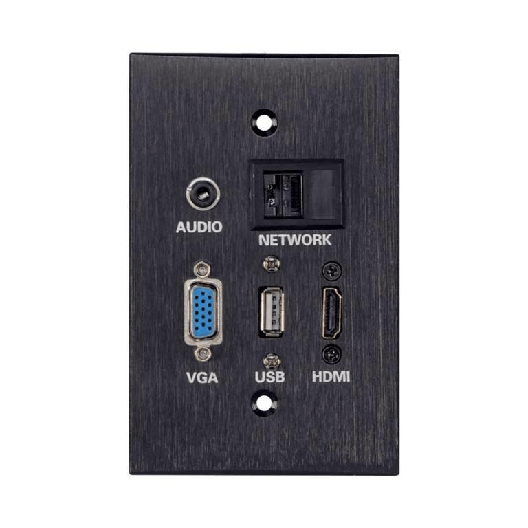 Lucktech Wall Plate 1x VGA, 1x HDMI, 1x Audio Jack, 1x USB, 1x Lan LK-QC-12584