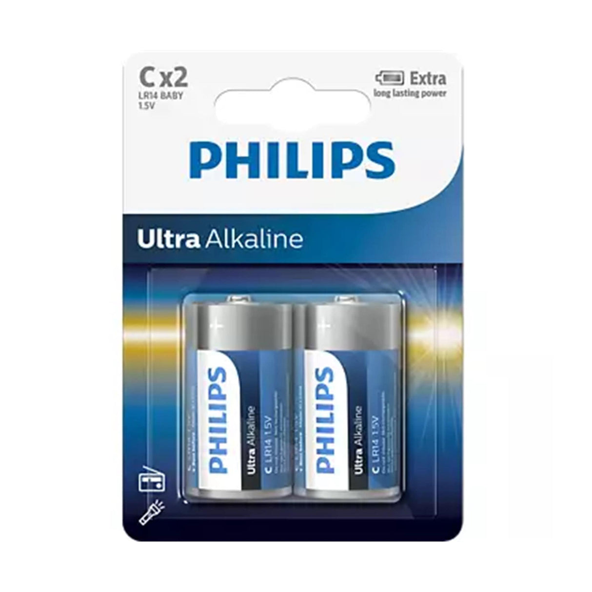 Philips Ultra Alkaline Battery LR14E2B/10