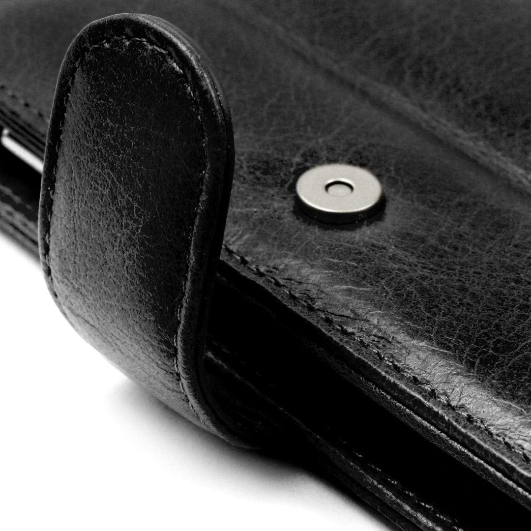 Tuff-Luv Personalised Leather Wallet Case & Stand for Galaxy S9 Plus Black LZR_J9_23